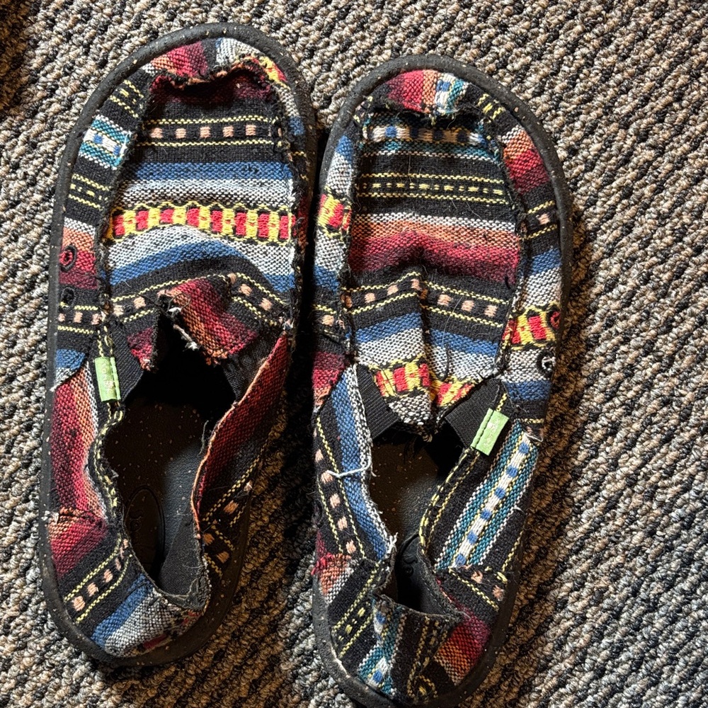 Sanuk Multicolor Patterned Men's Slip-On Loafers